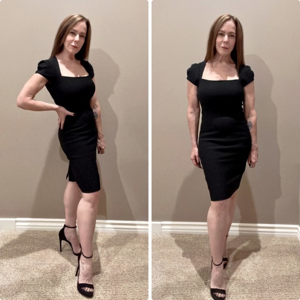 MODCLOTH Black Dress Sweetheart Neckline